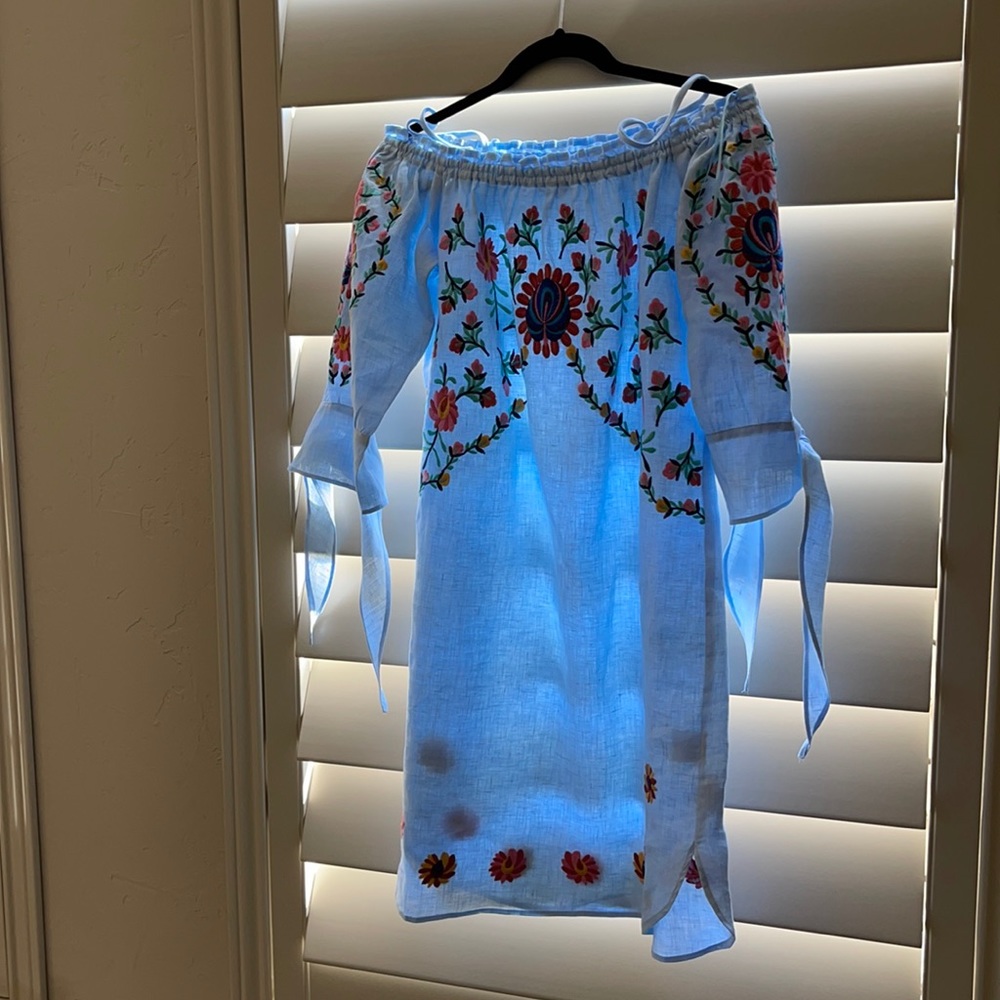 Light blue embroidered dress (New)